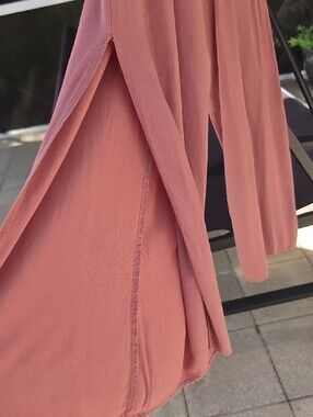 NEW LOOK Dusty Rose Side Slits Wide-Leg Pants